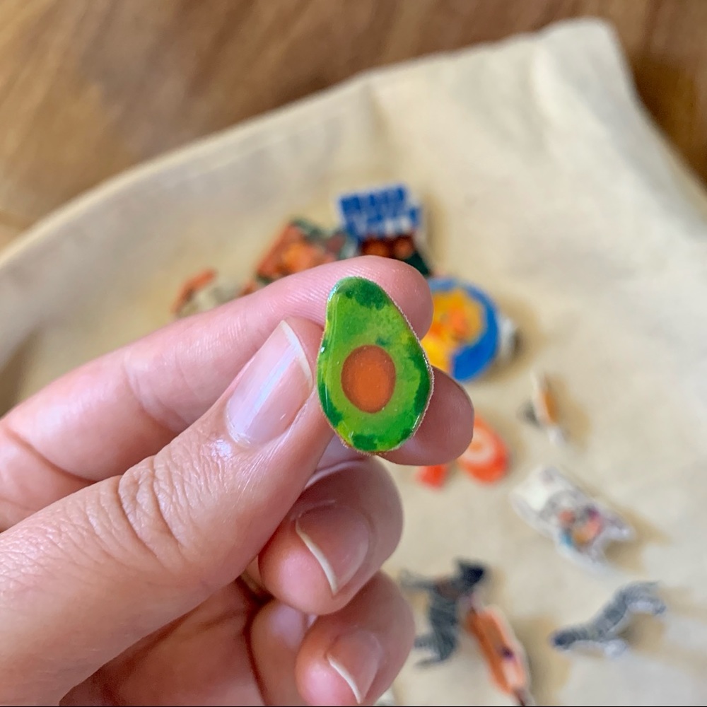 2 pins for $7 Tiny Avocado Pin